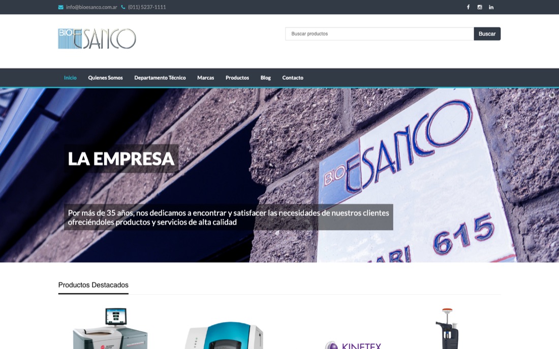 Sitio web de Bioesanco