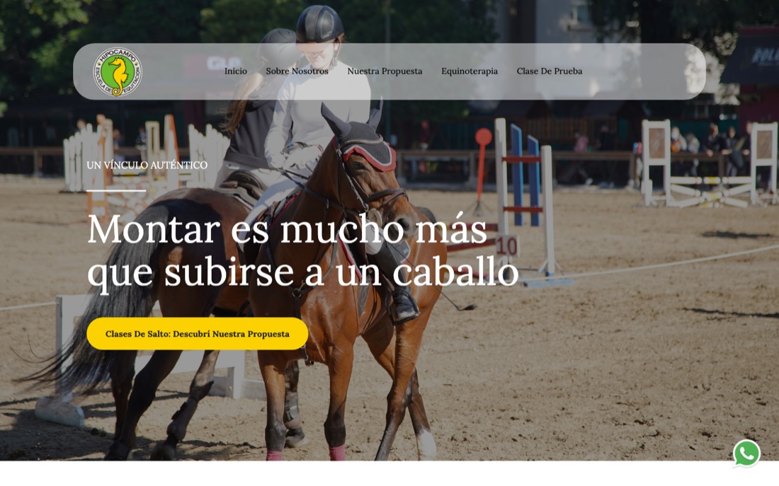 Sitio web de la Escuela de Equitación Hipocampo