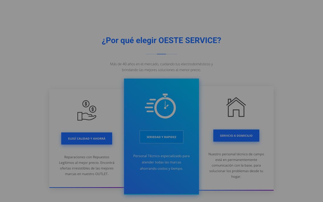 Sitio web de Oeste Service