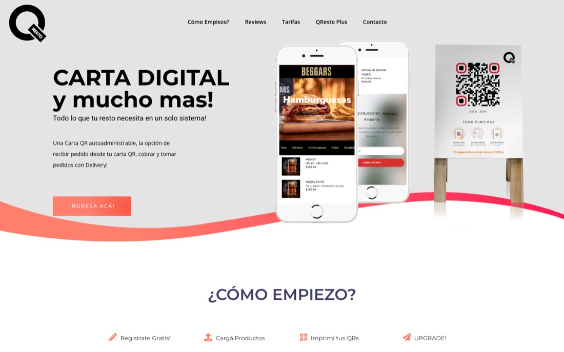 qResto, carta digital QR y gestión gastronómica